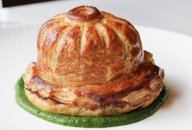 A pastry-encrusted mushroom Wellington